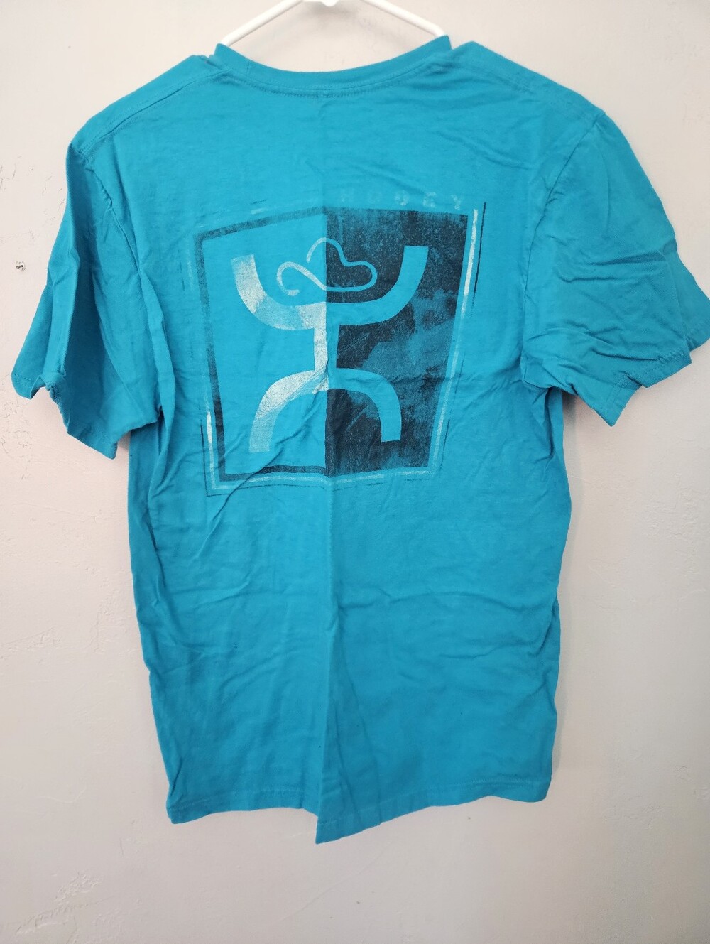 Hooey Men's Medium Bright Blue Short Sleeve Graphic Tee T-shirt Western Roping